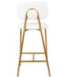 Krzesło barowe FABIOLA BOUCLE białe