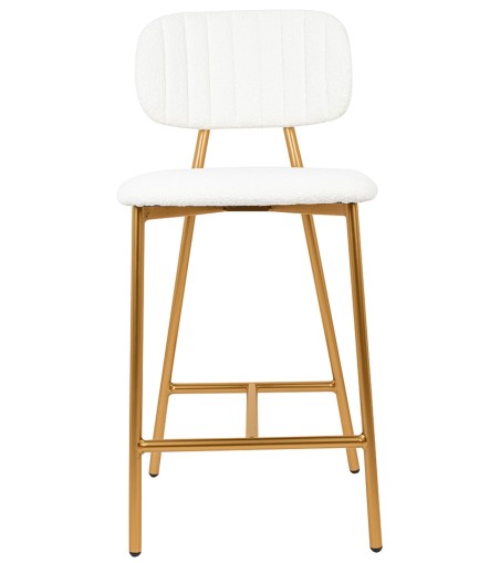 Krzesło barowe FABIOLA BOUCLE białe