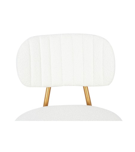 Krzesło barowe FABIOLA BOUCLE białe