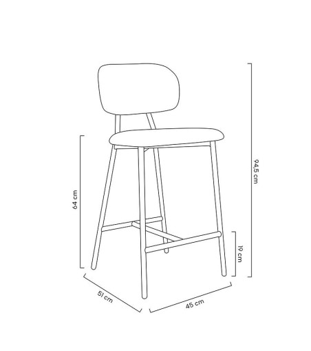 Krzesło barowe FABIOLA BOUCLE białe