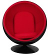 Fotel BALL BLACK czerwony