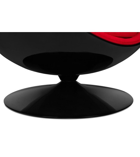 Fotel BALL BLACK czerwony
