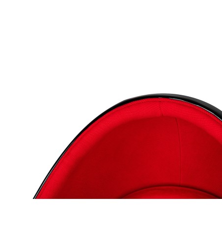 Fotel OVALIA BLACK czerwony