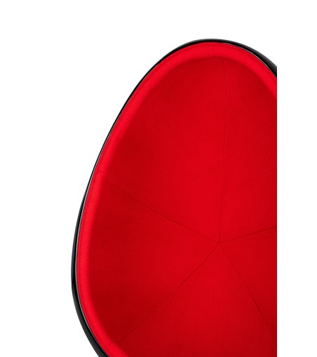 Fotel OVALIA BLACK czerwony