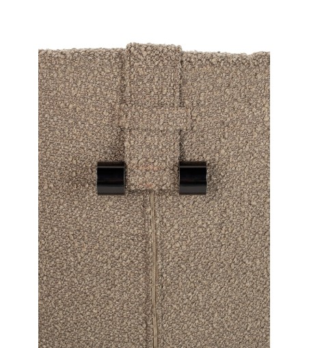 Fotel TEDDY GRAND ciemny brązowy z podnóżkiem