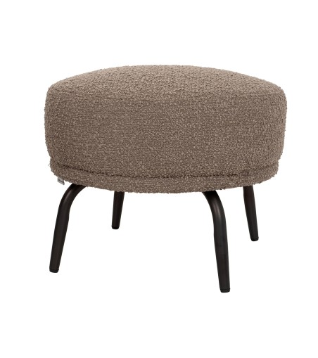 Fotel TEDDY GRAND ciemny brązowy z podnóżkiem