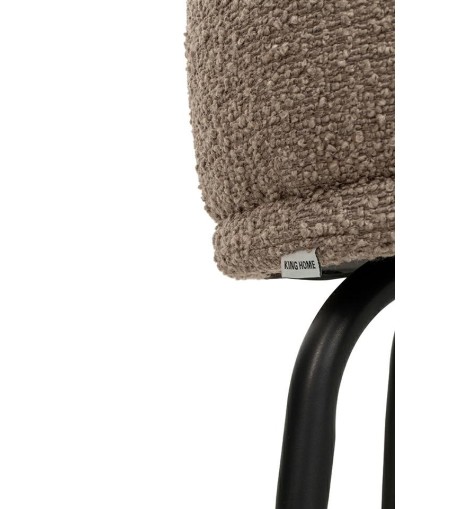 Fotel TEDDY GRAND ciemny brązowy z podnóżkiem