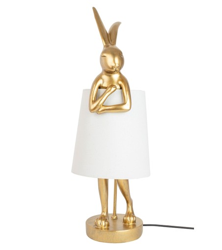 KARE lampa stołowa RABBIT 88 cm biała / złota