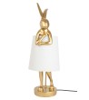 KARE lampa stołowa RABBIT 88 cm biała / złota