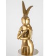 KARE lampa stołowa RABBIT 88 cm biała / złota
