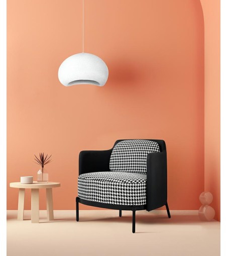 Fotel VENICE BLACK czarny PU / pepitka