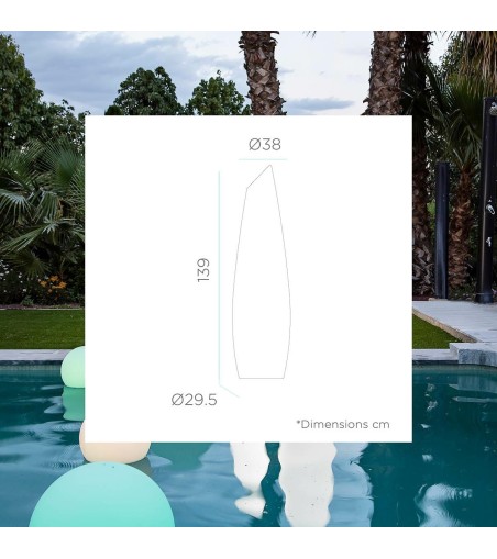 NEW GARDEN lampa ogrodowa FREDO 140       BATTERY TUBE biała