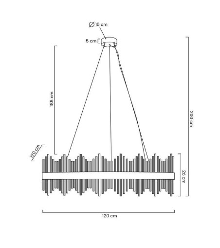MOOSEE lampa wisząca FLORENS 120 złota