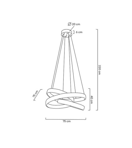 MOOSEE lampa wisząca WAVE 80 chrom