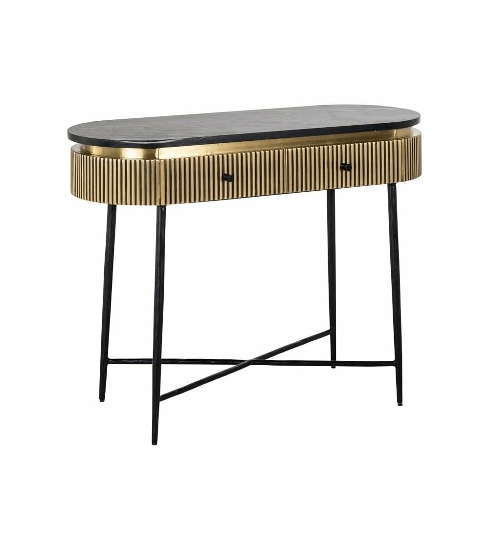 RICHMOND konsola IRONVILLE - marmur, metal, MDF, sklejka brzozowa