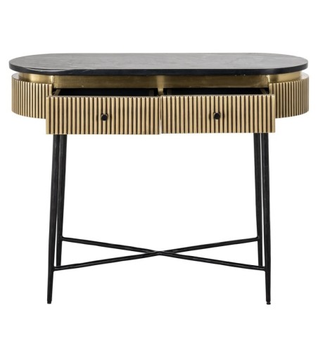 RICHMOND konsola IRONVILLE - marmur, metal, MDF, sklejka brzozowa