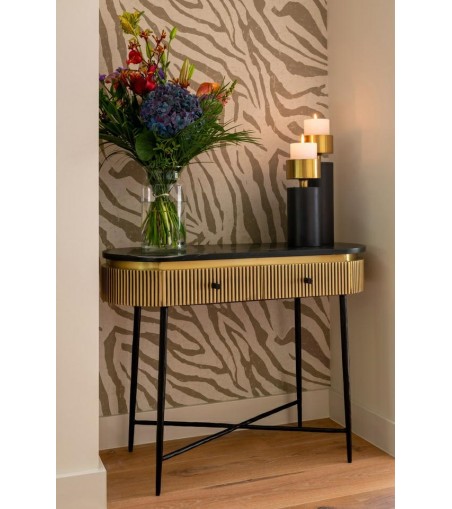 RICHMOND konsola IRONVILLE - marmur, metal, MDF, sklejka brzozowa