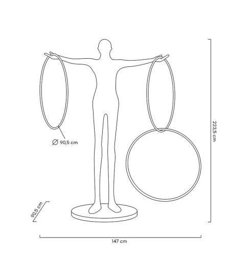 Lampa podłogowa HUMAN CIRCULO włókno szklane