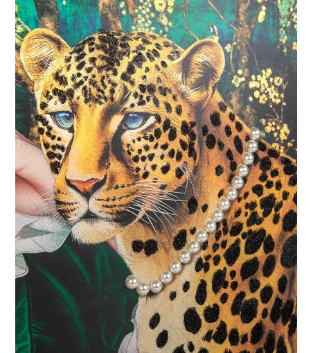 Obraz PEARLS LEOPARD 150x120 cm