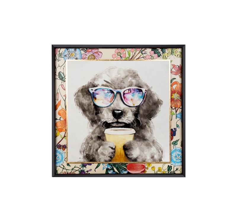 Obraz COFFEE DOG 100x100 cm