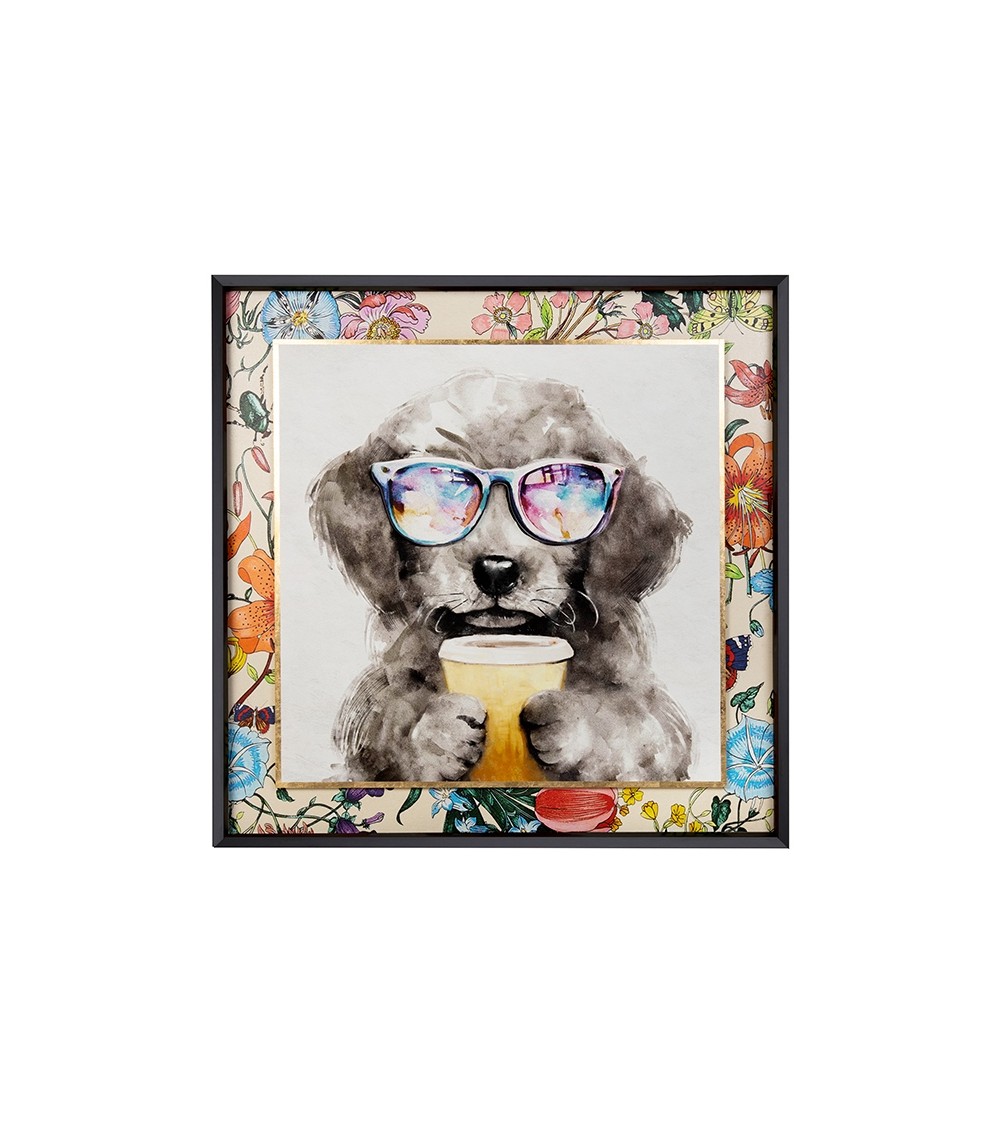 Obraz COFFEE DOG 100x100 cm