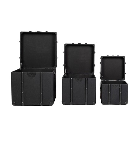 KARE zestaw skrzyń VOYAGE czarny