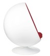 Fotel BALL biało-czerwony - włókno szklane