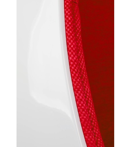 Fotel BALL biało-czerwony - włókno szklane