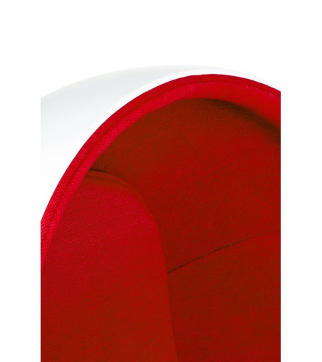 Fotel BALL biało-czerwony - włókno szklane