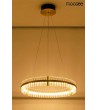 MOOSEE lampa wisząca SATURNUS 70 złota - LED, kryształ, stal szczotkowana