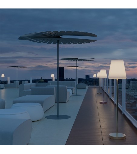 NEW GARDEN lampa podłogowa LOLA SLIM 120 SOLAR & BATTERY anthracite