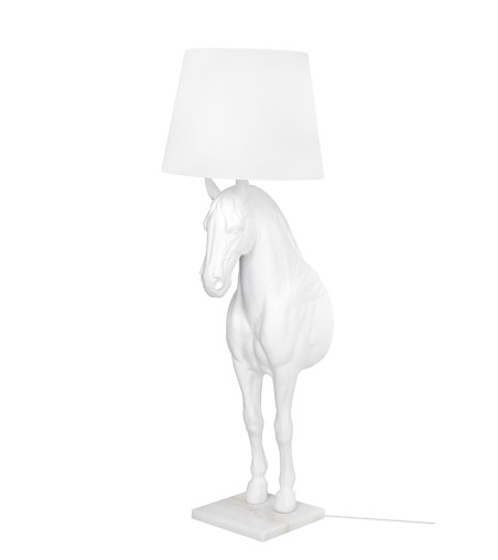 Lampa podłogowa KOŃ HORSE STAND S biała - włókno szklane