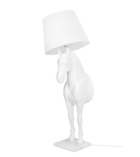 Lampa podłogowa KOŃ HORSE STAND S biała - włókno szklane