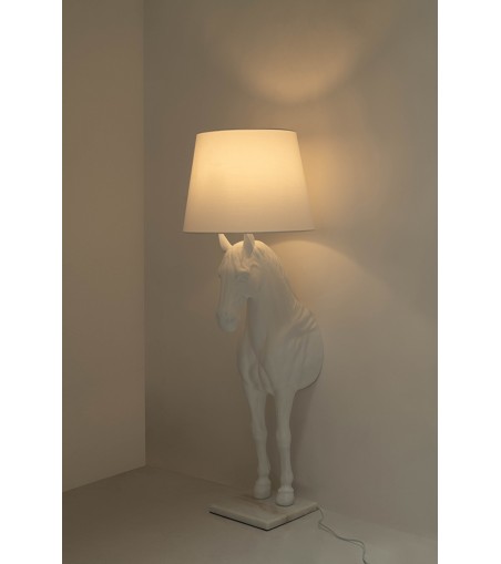 Lampa podłogowa KOŃ HORSE STAND S biała - włókno szklane