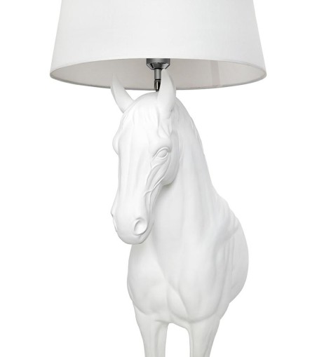 Lampa podłogowa KOŃ HORSE STAND S biała - włókno szklane
