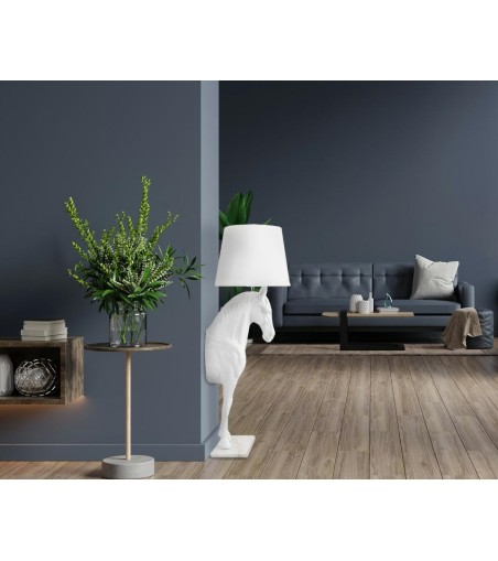 Lampa podłogowa KOŃ HORSE STAND S biała - włókno szklane