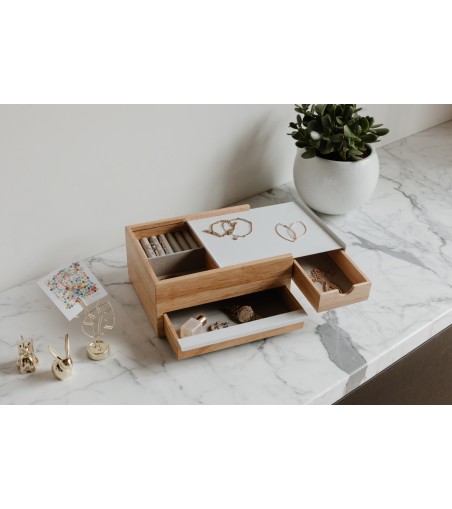 UMBRA pojemnik na biżuterię STOWIT -biały,natural