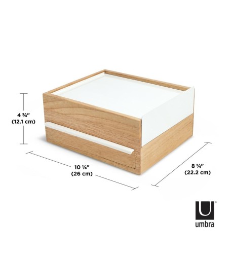 UMBRA pojemnik na biżuterię STOWIT -biały,natural