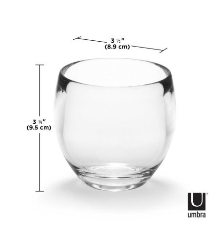 UMBRA kubek łazienkowy DROPLET przezroczysty