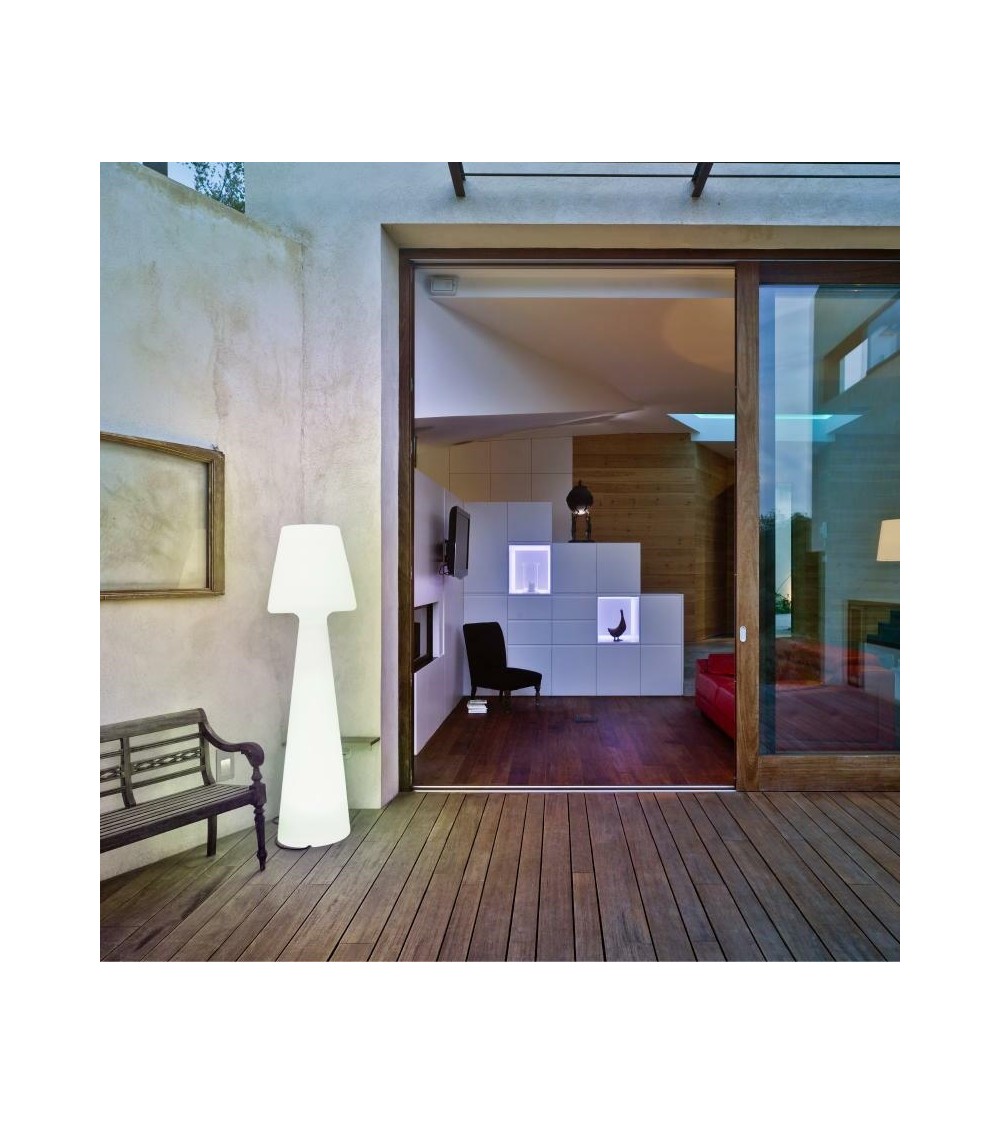 NEW GARDEN lampa podłogowa LOLA 165  CABLE biała