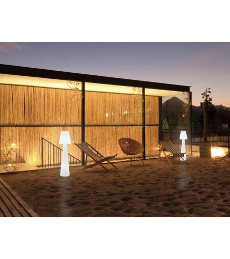 NEW GARDEN lampa podłogowa LOLA 165  CABLE biała