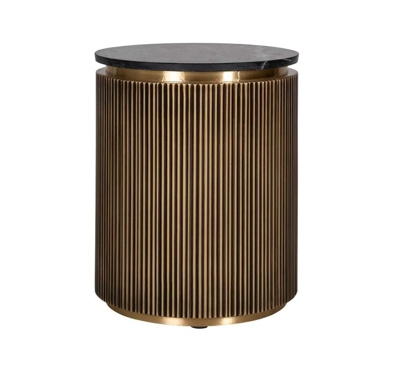 RICHMOND stolik IRONVILLE 50 cm -         marmur, metal, MDF, sklejka brzozowa