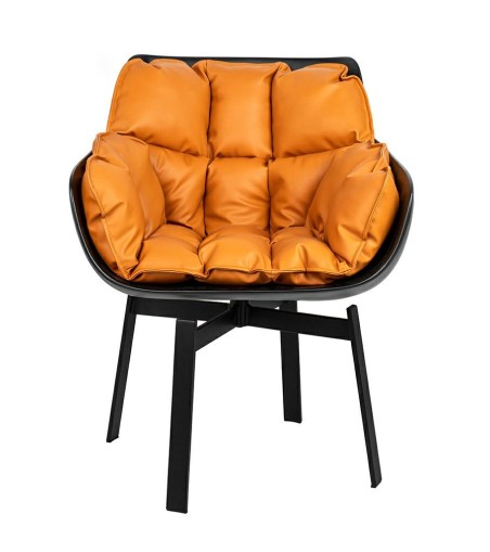 Krzesło obrotowe SHIBA brązowe / czarne