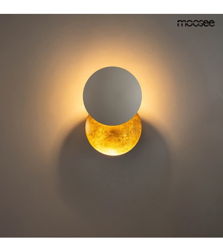 MOOSEE lampa ścienna ECLISE  złota / biała