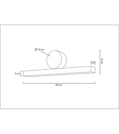 MOOSEE lampa ścienna WAND 45 złota