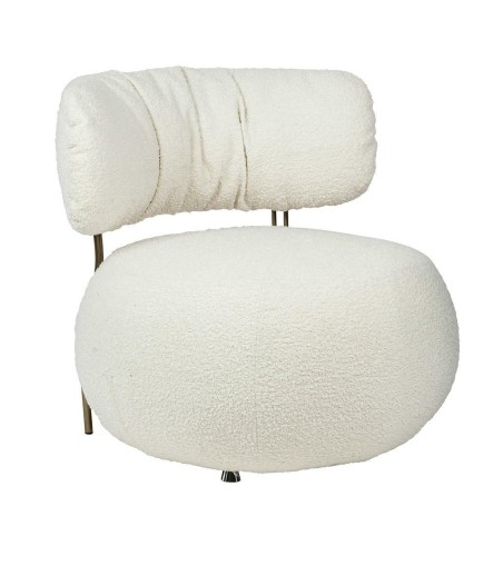 Fotel LOW TEDDY biały