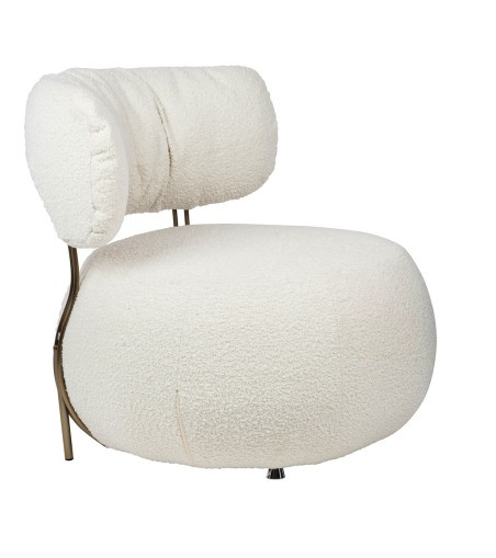 Fotel LOW TEDDY biały