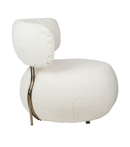Fotel LOW TEDDY biały