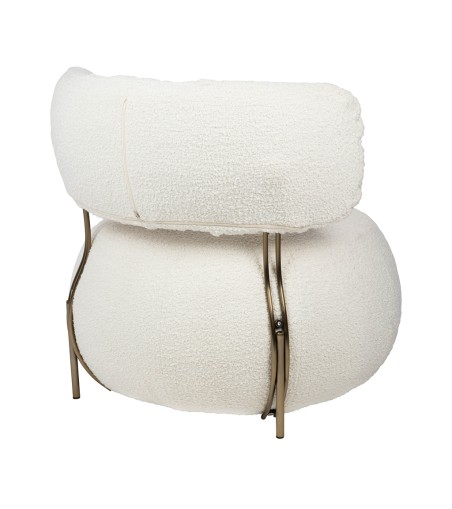 Fotel LOW TEDDY biały