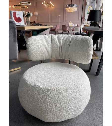 Fotel LOW TEDDY biały